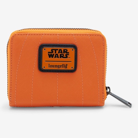 Loungefly Star Wars Darth Vader Glow-in-the-Dark Jack-o-Lantern Small Zip Wallet - Picture 3 of 4